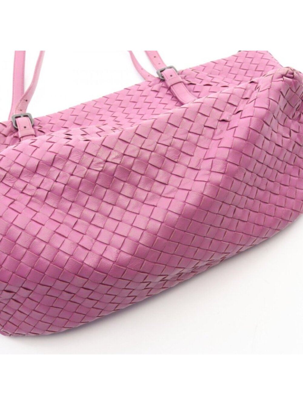 Bottega Veneta Tote Bag Intrecciato Purple Leather - Picture 10 of 12